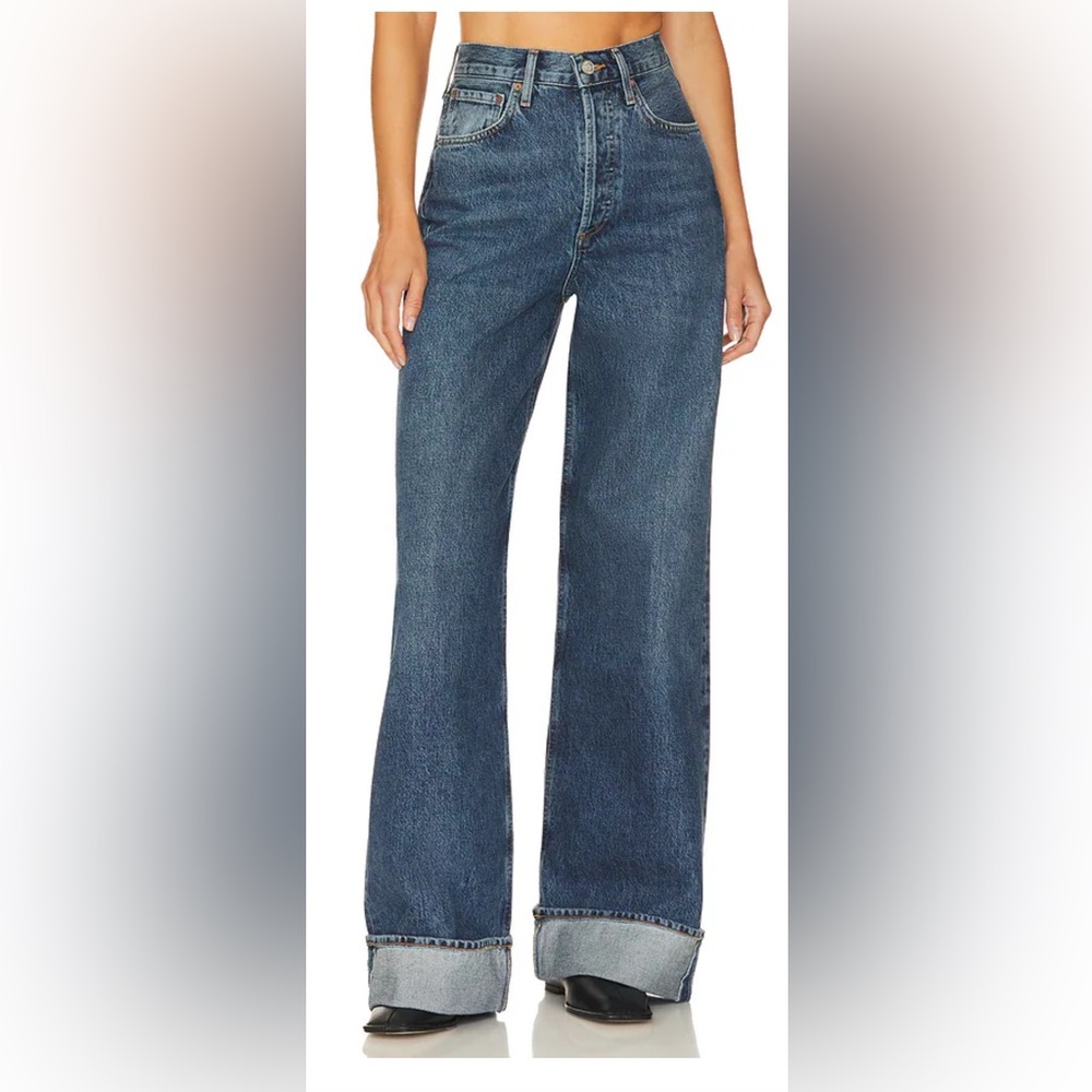 AGOLDE Dame High Rise Cuffed Wide Leg in Control Size 26